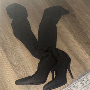 Chic Black Over the Knee Boots